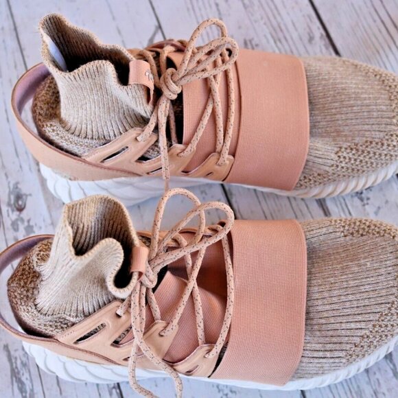 Adidas Tubular Doom Primeknit Mens Sneakers Pale Nude BB2390 main image 15